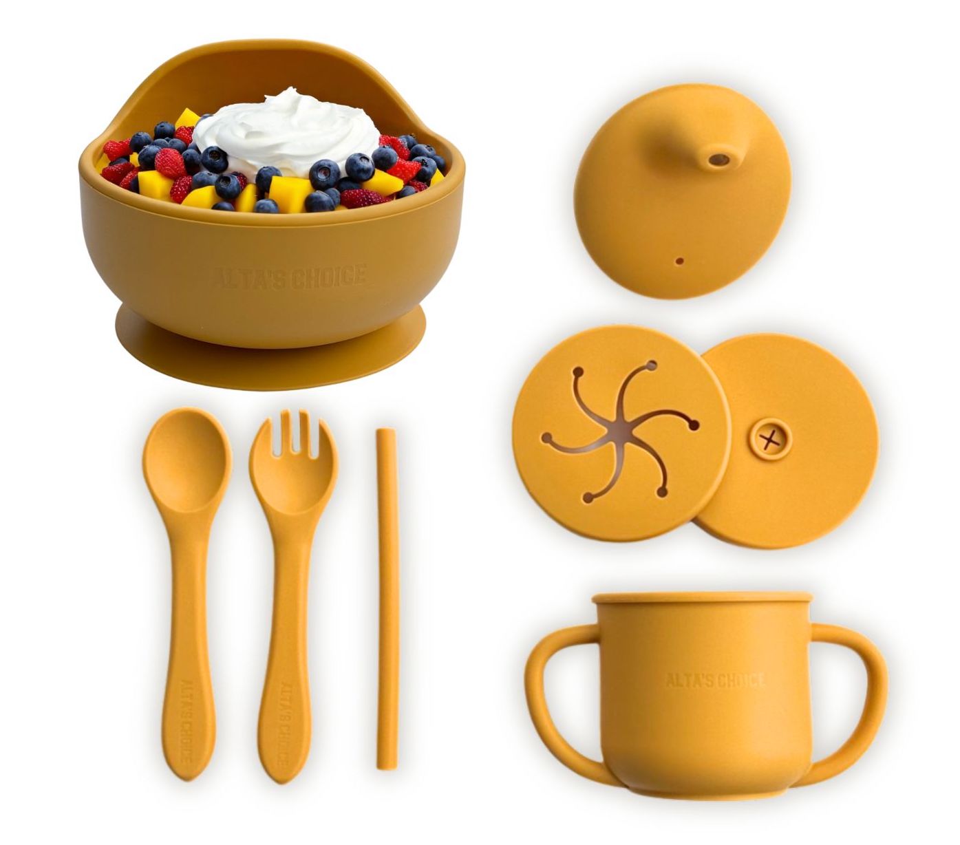 baby and toddler silicone feeding set